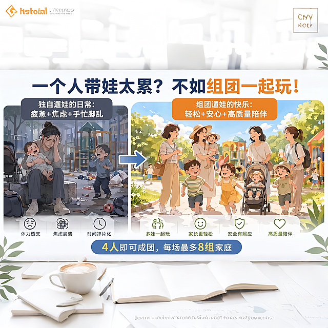 将图片底部蓝色栏中的“每场最多10组家庭”修改为“每场最多8组家庭”，其余内容、风格、色彩都保持不变