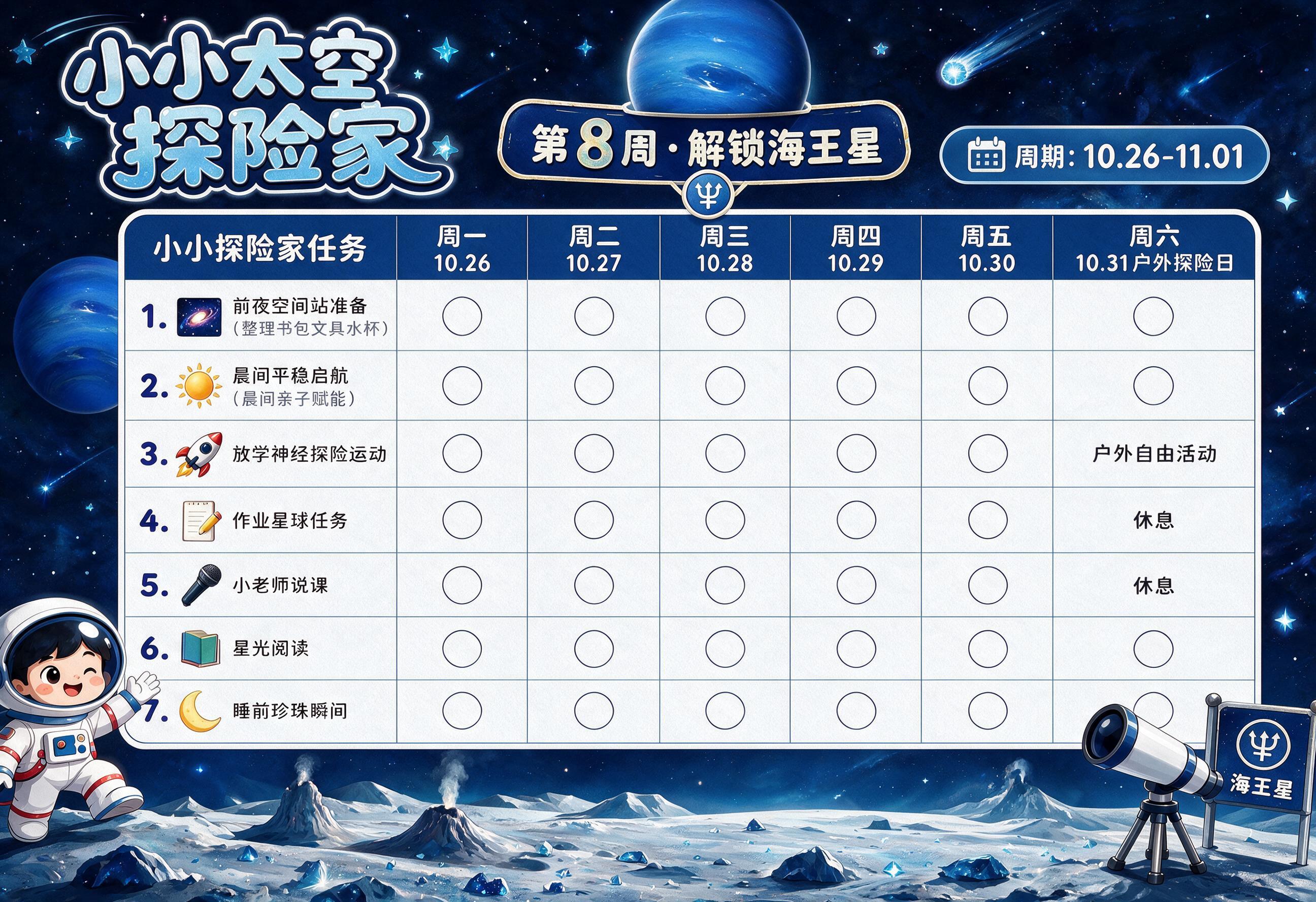 基于参考图（水星款）的整体布局、画质风格、手绘插画画质、任务列… - 图片创意预览