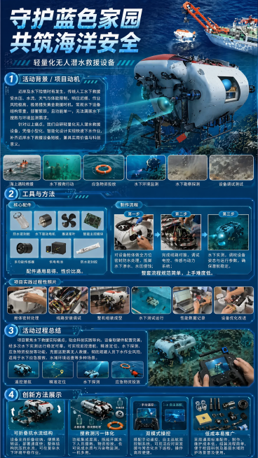 修改海报里面的错别字：将'近年及水下险情'改为'近岸及水下险情'，将'补齐近年水下救援设备短板'改为'补齐近岸水下救援设备短板'，将'部署赞琐'改为'部署繁琐'，将'树干压抗水流'改为'结构抗压抗水流预览效果