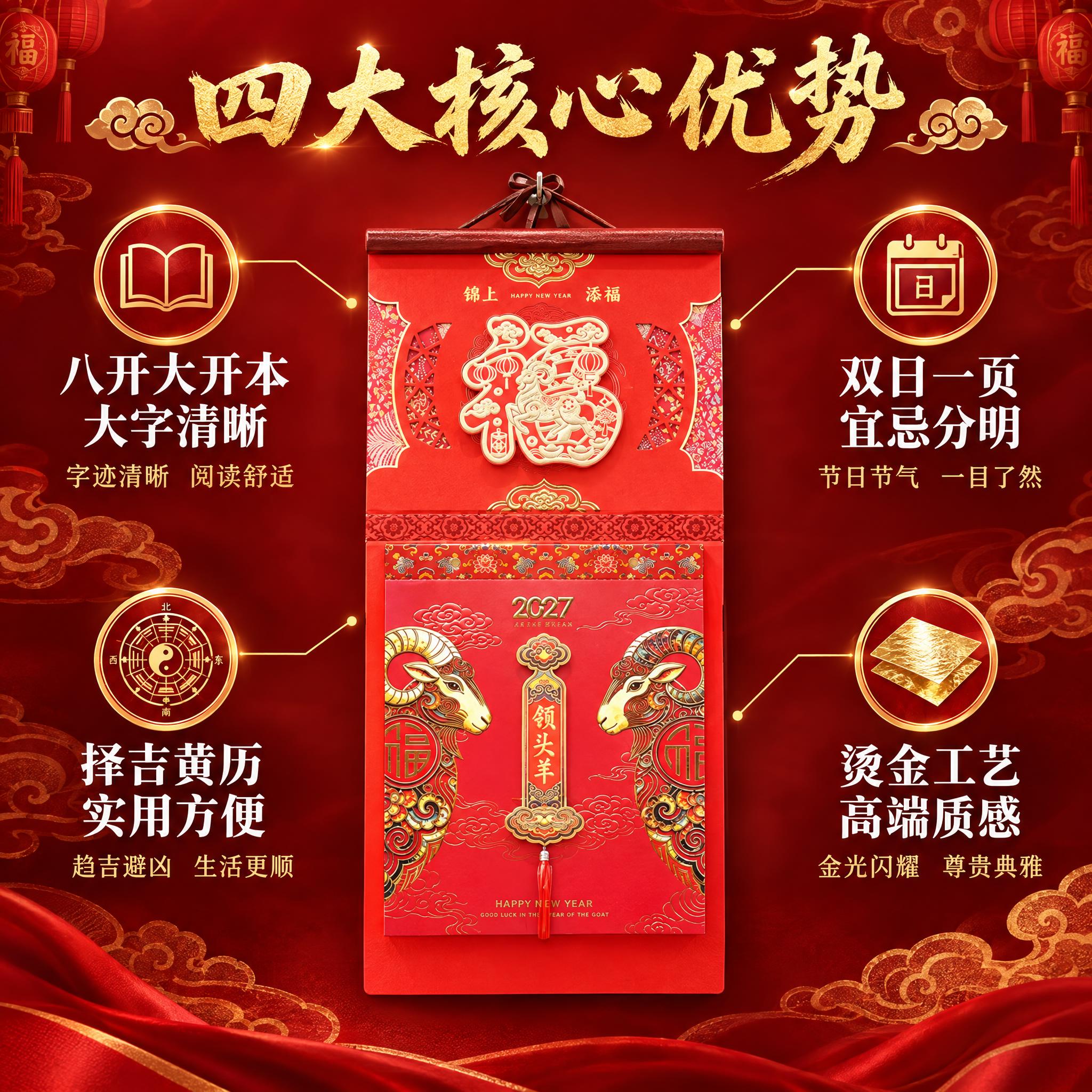 [主图-2] 核心亮点展示，突出撕历的四大核心功能优势。 [统… - 图片创意预览