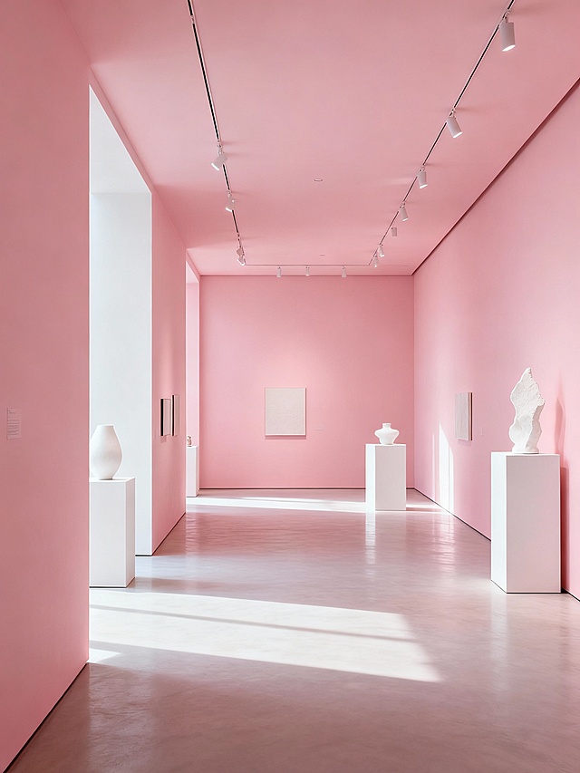 粉色，艺术空间，简约