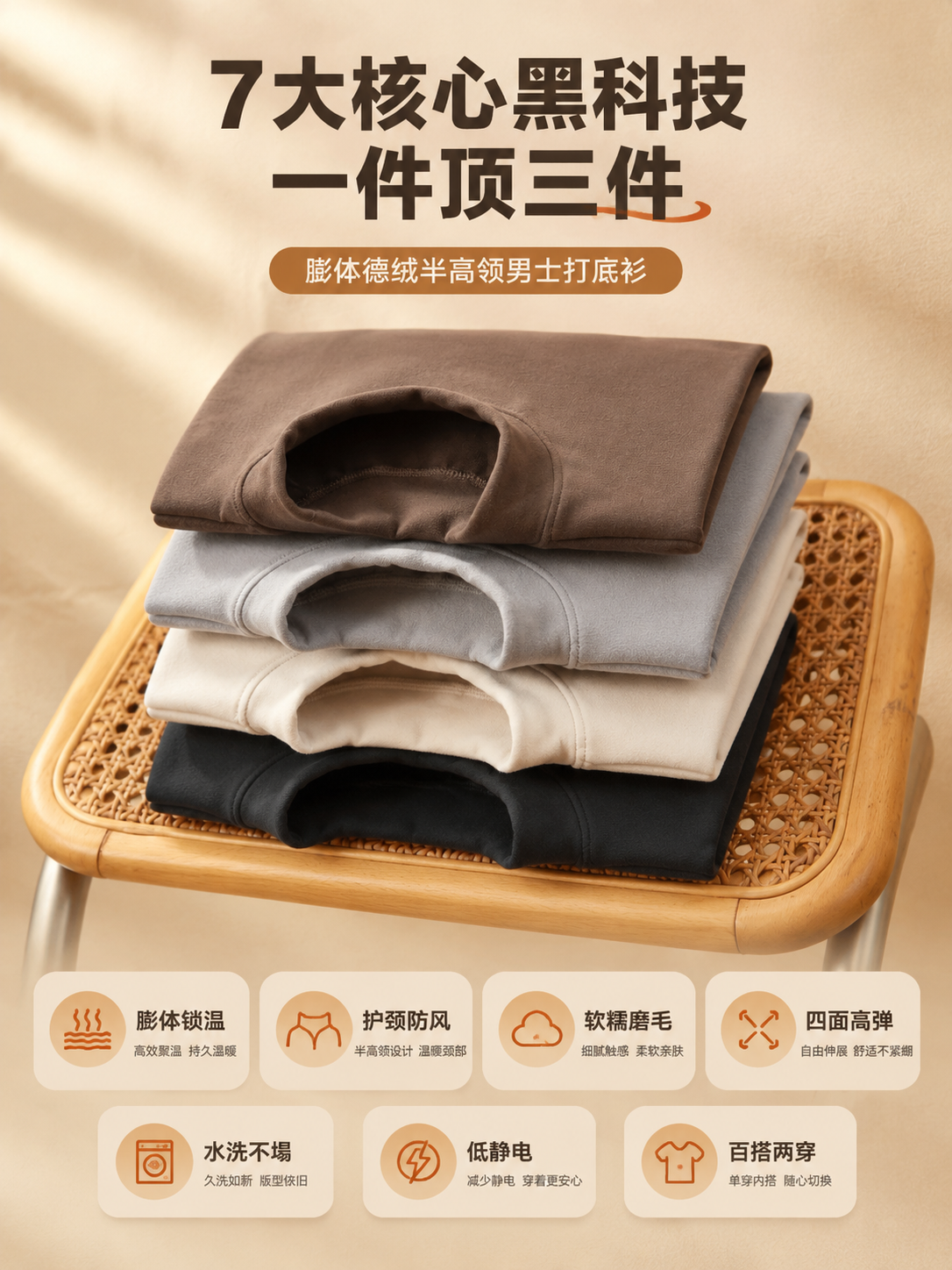 [商品] 使用【图10】4色德绒上衣叠放图（深咖、浅灰、米色、… - 图片创意预览