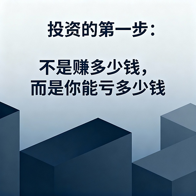 投资的第一步：不是赚多少钱，而是你能亏多少钱