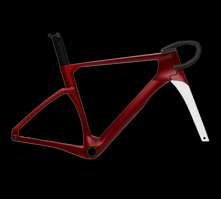 帮我把车架的颜色替换成深红色，图片保持高清预览效果