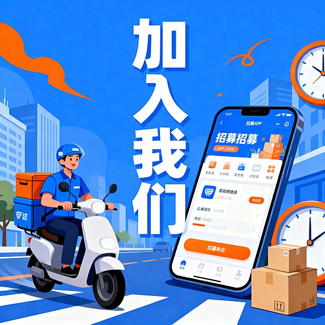 重画一下 跑腿招募的插画