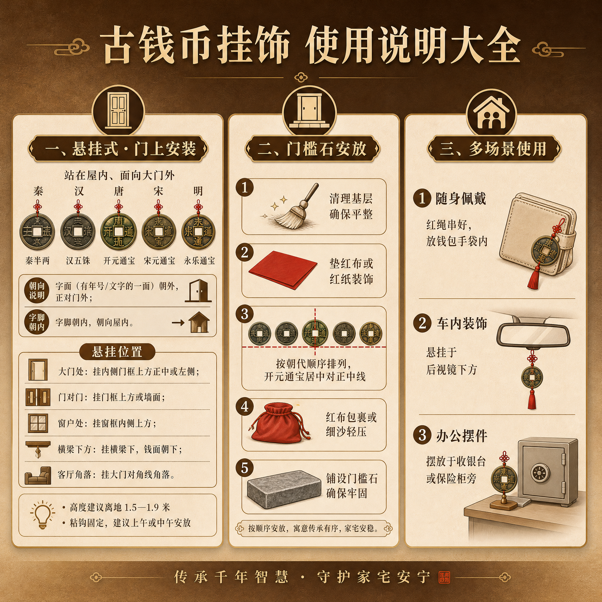 淘宝天猫电商详情页说明图，1:1正方形，高级渐变背景（上深棕下… - 图片创意预览