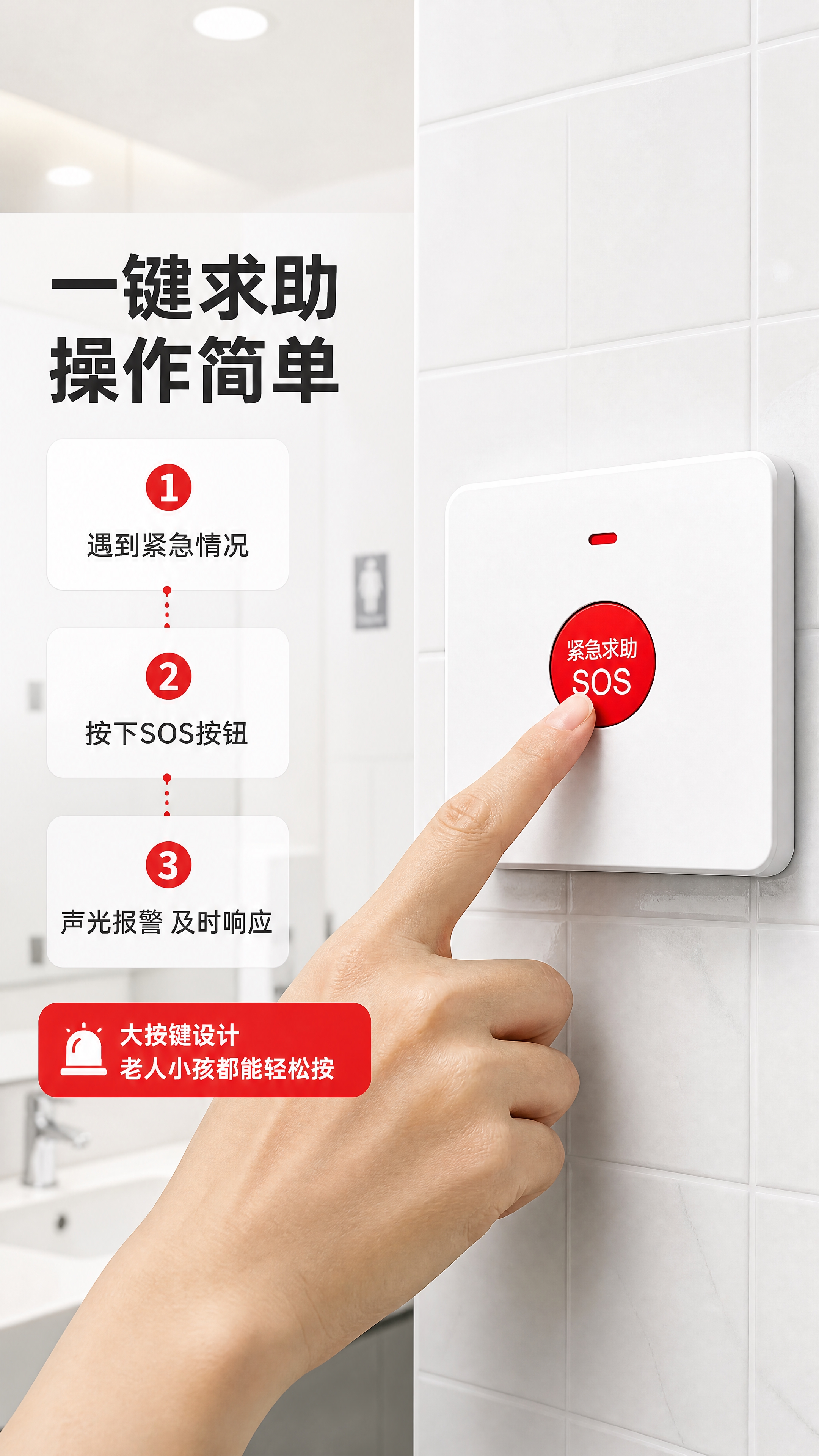 [第6张 人物使用] [商品] 使用【图1】中的白色SOS紧急… - 图片创意预览