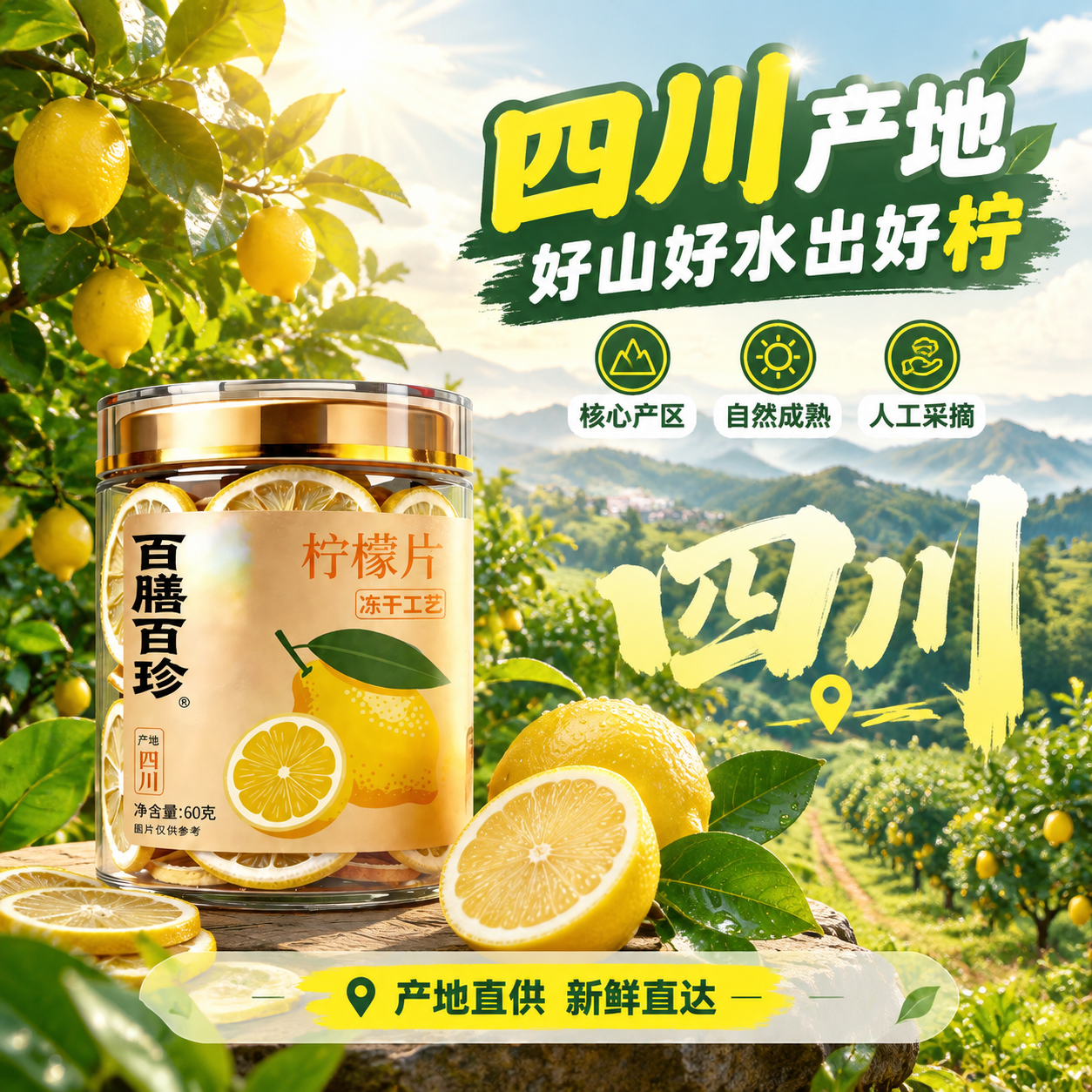 [主图-2] 产地溯源信任图，核心任务是展示四川产地优势，建立… - 图片创意预览