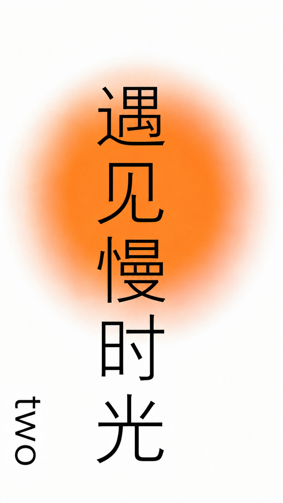 将图中竖排的黑色文字替换为'遇见慢时光'，保持相同的细黑体字体… - 图片创意预览