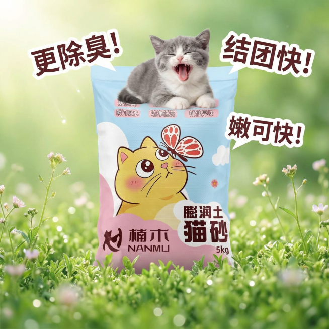 我是在拼多多卖猫砂的 帮我设计十张主图 可爱一点 最好有小猫预览效果
