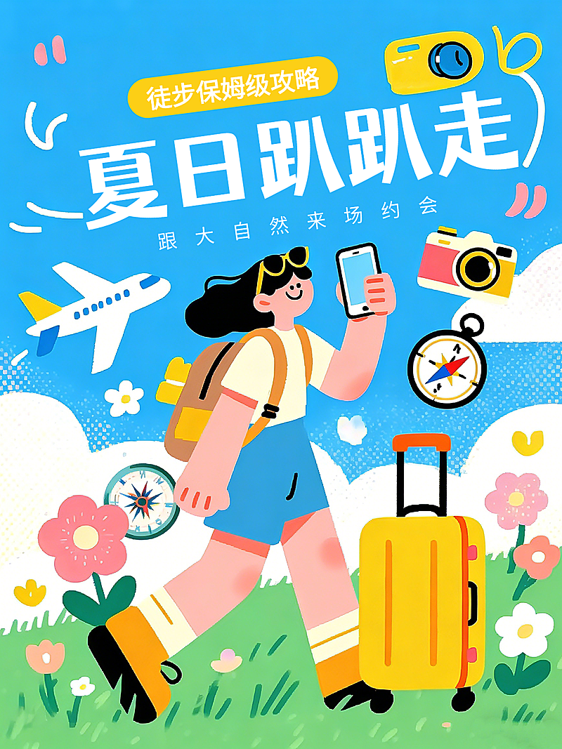 旅游路线营销小红书封面