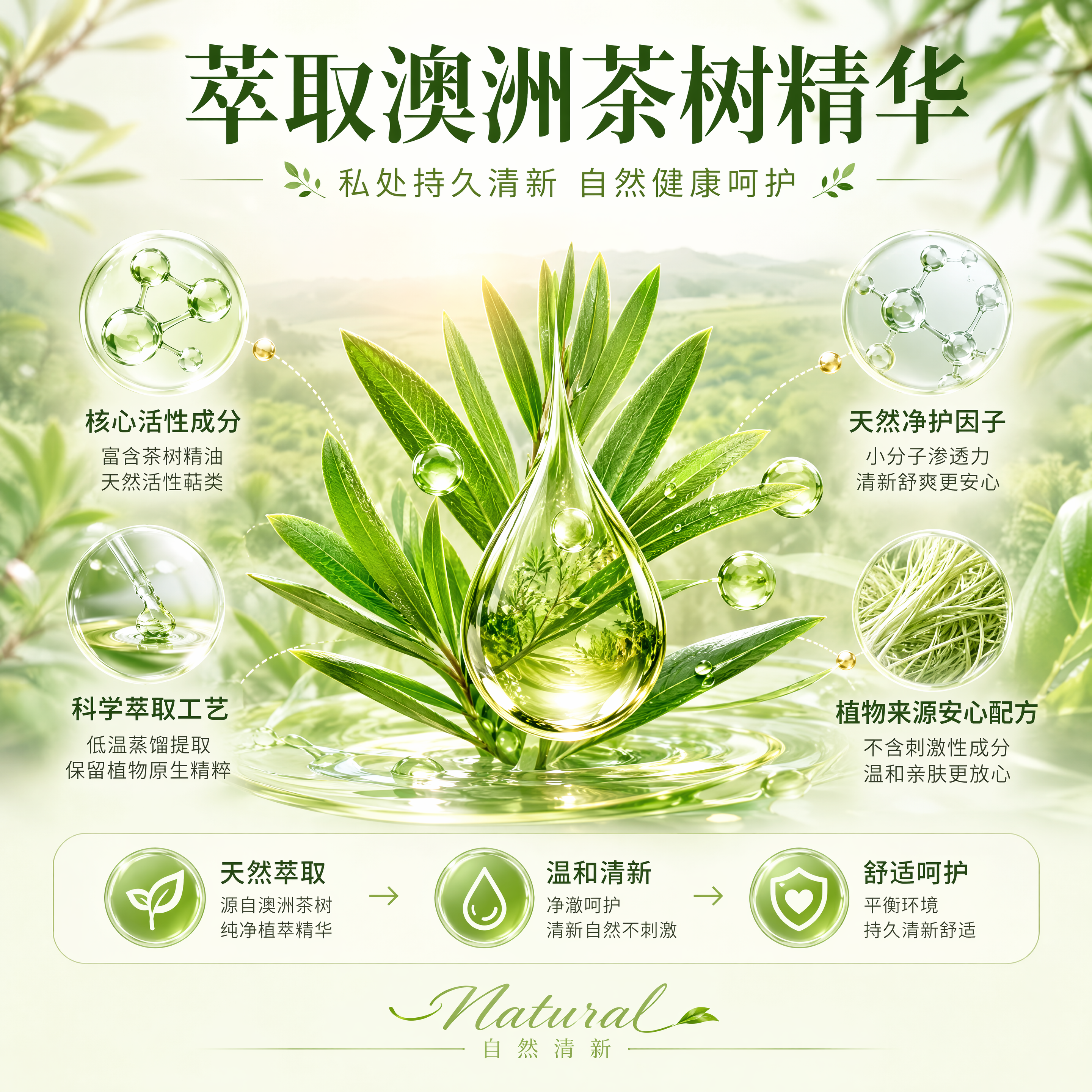 [第3张] 成分专页 - 澳洲茶树精华萃取机理，天然清新呵护。… - 图片创意预览