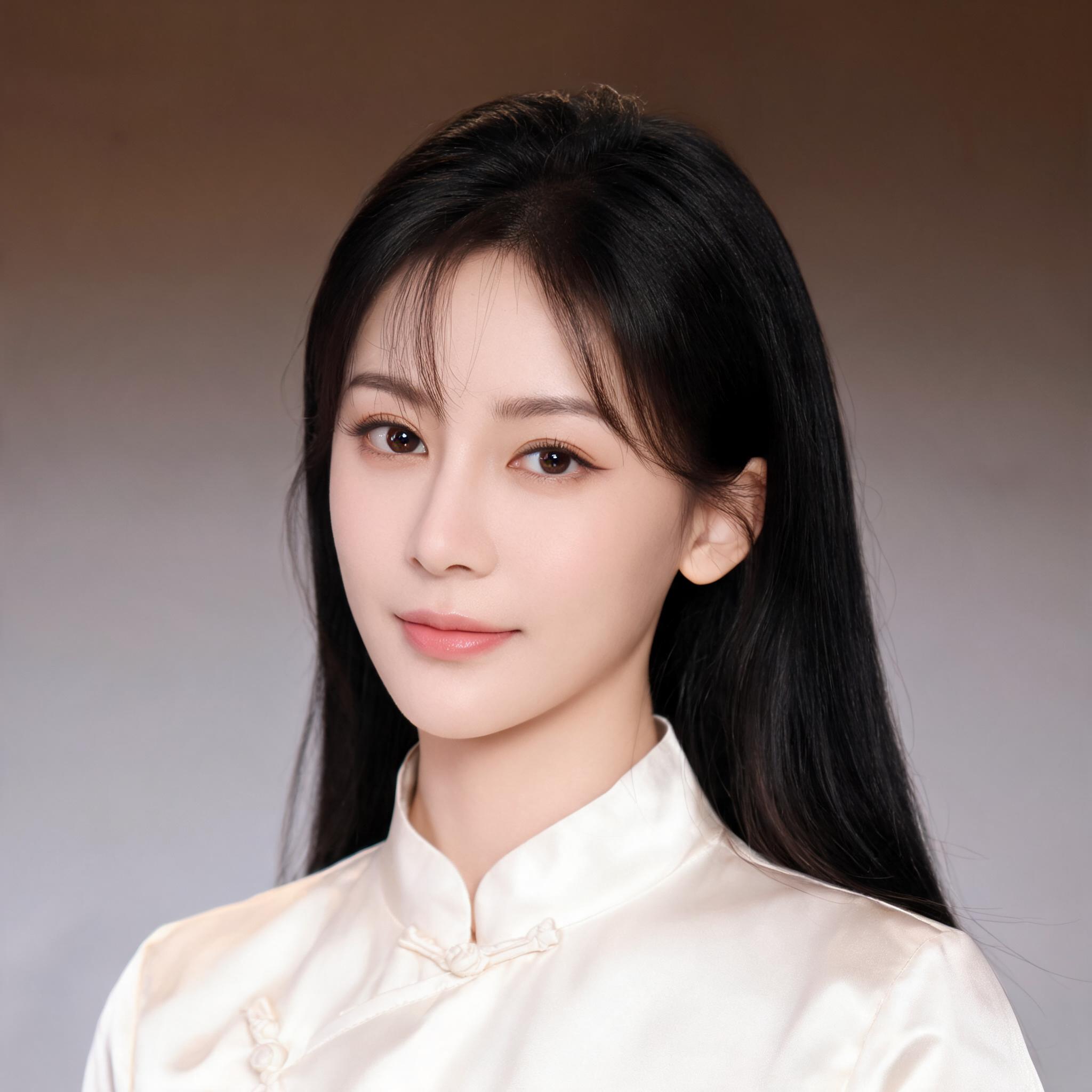 专业人像摄影，一位25-30岁东方女性的胸像特写肖像，正面略微… - 图片创意预览