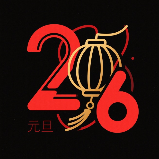 生成一个元旦的logo预览效果