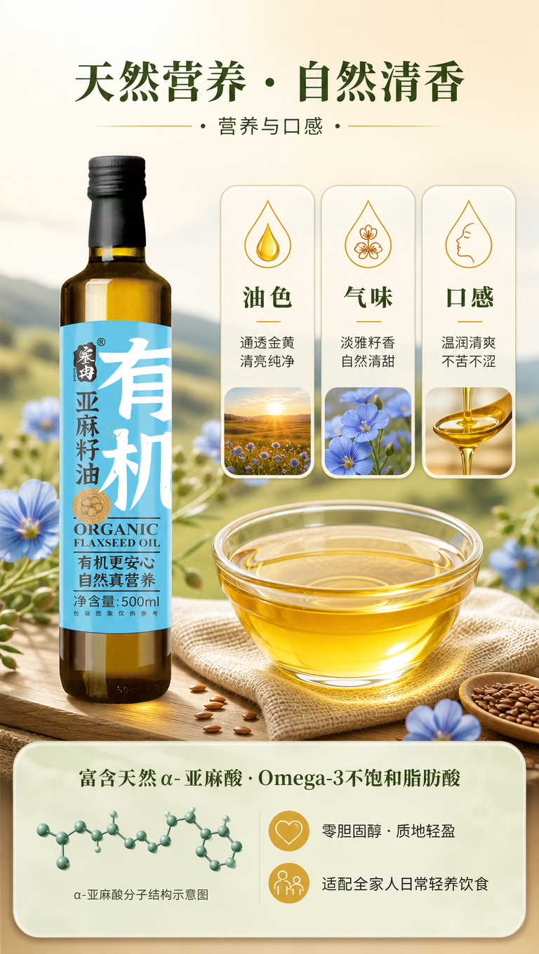 [商品] 使用【图1】塞冉有机亚麻籽油500ml瓶装；保留全部… - 图片创意预览