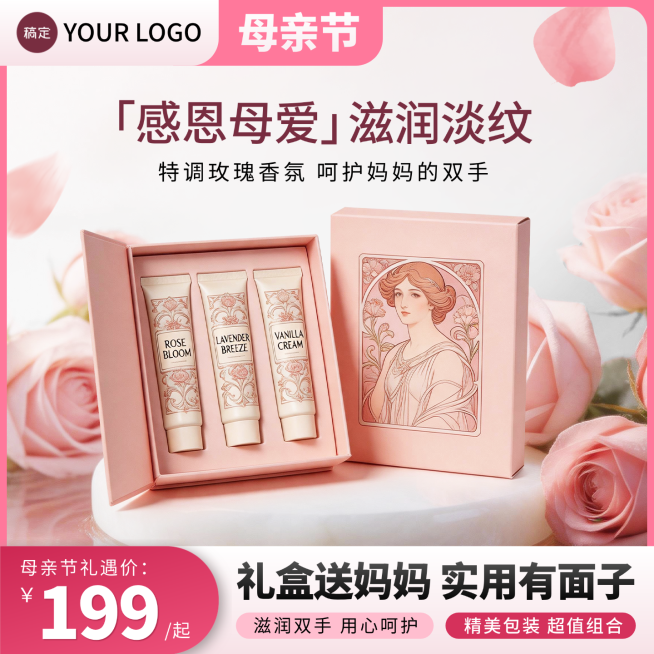 母亲节促销活动温馨感线上渠道商品主图预览效果