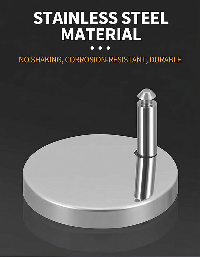 Material introduction poster, change all Chinese text to English: Stainless Steel Material, No shaking, corrosion-resistant, durable
