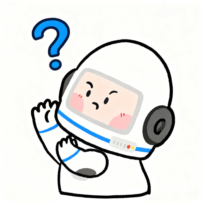 修改图中宇航员表情，变成疑惑表情，添加问号预览效果