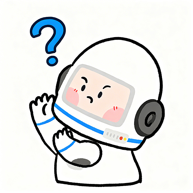 修改图中宇航员表情，变成疑惑表情，添加问号