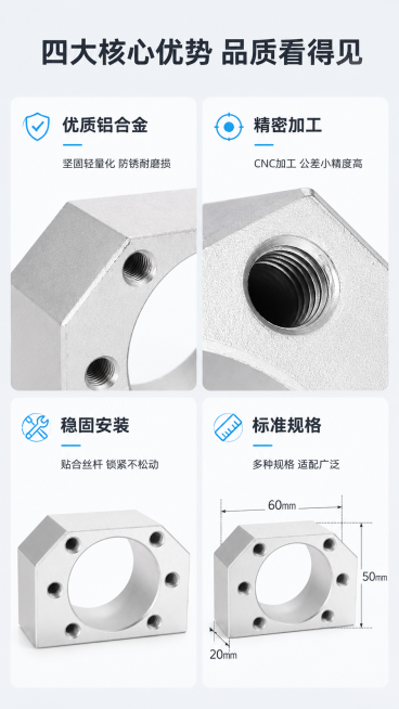 [第4屏] 核心功能特性-四宫格展示四大核心优势。
[氛围/风格] 卡片式信息展示，清晰有条理，专业工业风，浅灰背景。
[元素布局] 页面顶部放置主标题，下方分为2×2四宫格布局，每个格子展示一个核心预览效果