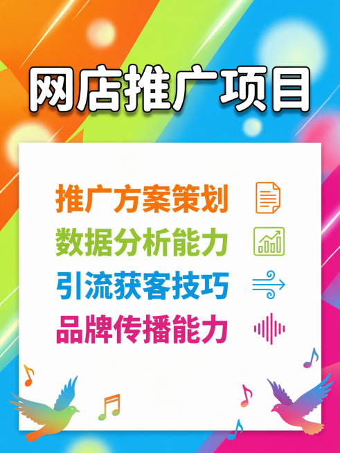 技能节邀请函 第一张总体描述技能节的主要内容。 技能节四个项目：网店直播  网店装修 网店客服  网店推广 每个项目的内容：考查哪个方面的能力 最后有一个报名表和二维码，有诚邀参加字样八张更青春色彩鲜预览效果