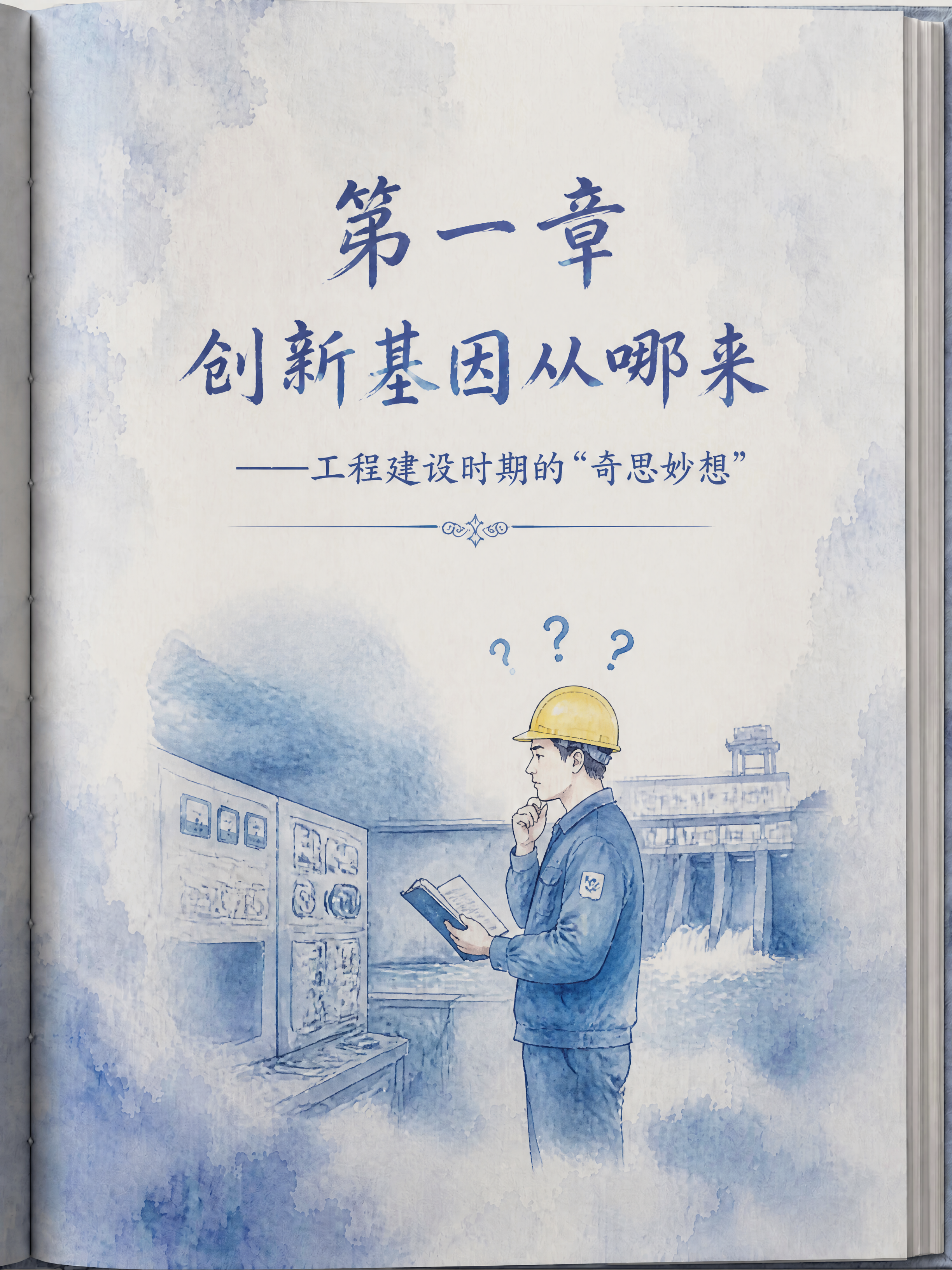 延续蓝墨水彩风格的书本内页，尺寸与参考图保持一致，左侧有书页翻… - 图片创意预览