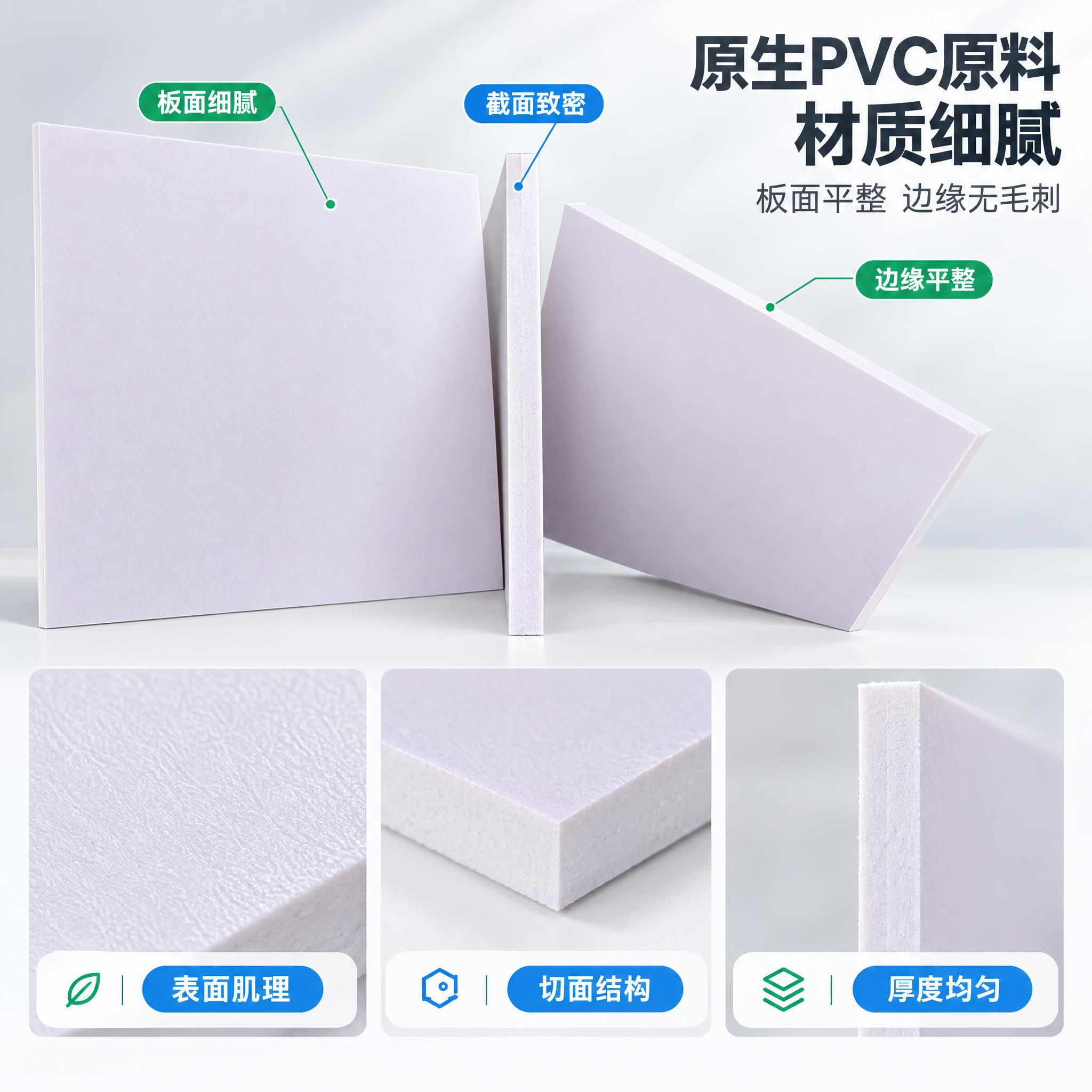 [主图-3] 材质细节及多角度展示图，放大板材表面肌理、切面结… - 图片创意预览