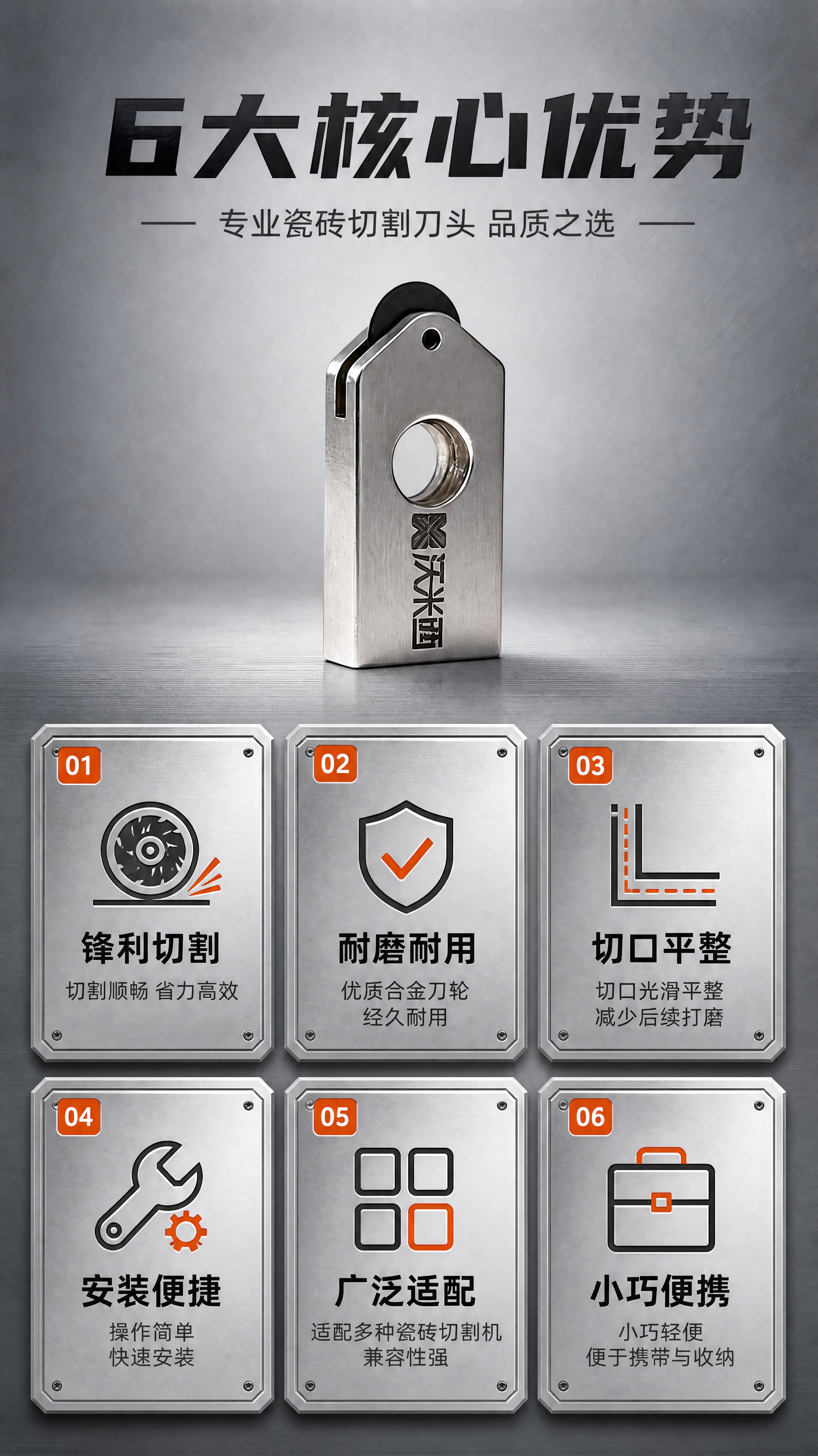 [商品] 使用【图1】沃米西瓷砖小刀头；保留不锈钢机身、黑色合… - 图片创意预览