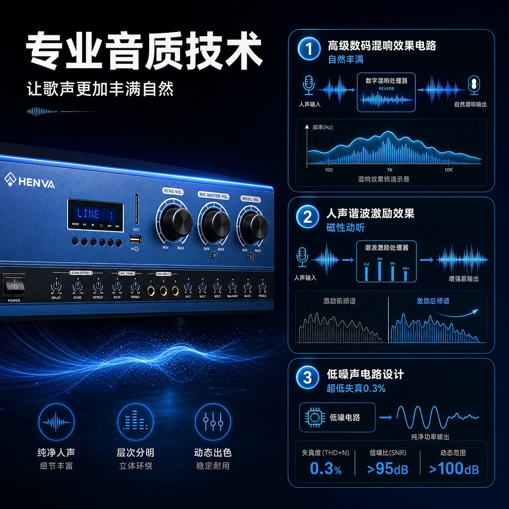 [商品] 使用【图1】HENVA HA-K220功率放大器正面… - 图片创意预览