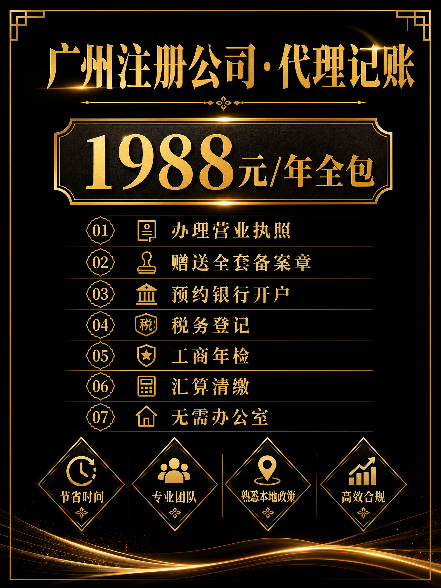 小红书封面海报，黑金高端风格，纯黑背景配金色文字和线条，尊贵专… - 图片创意预览