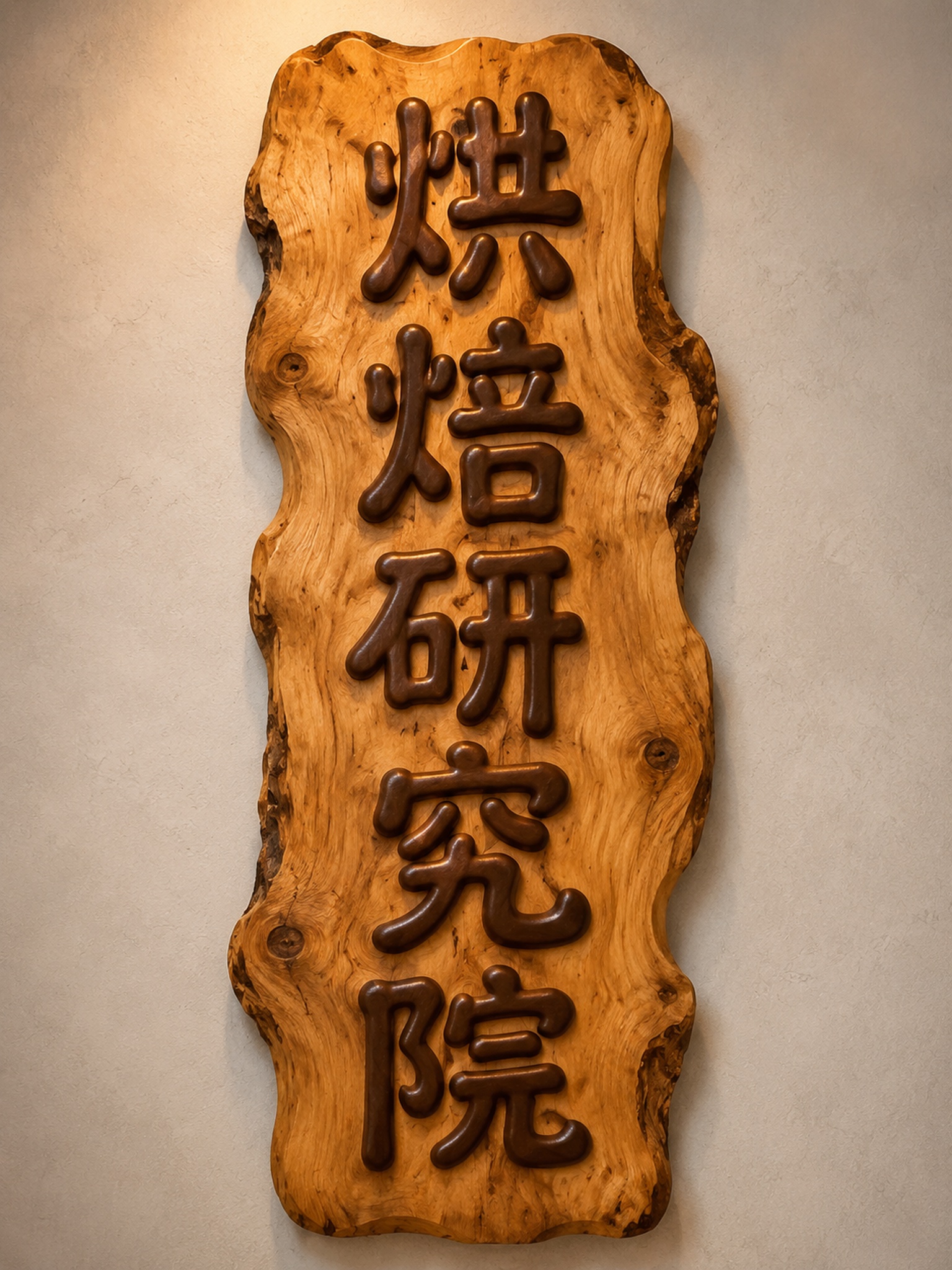 深棕色字体，原木纹木板背景，创意黑体字体设计五个字"烘焙研究院… - 图片创意预览