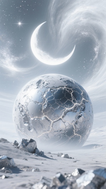 帮我生成50张关于月亮和星球的图片预览效果