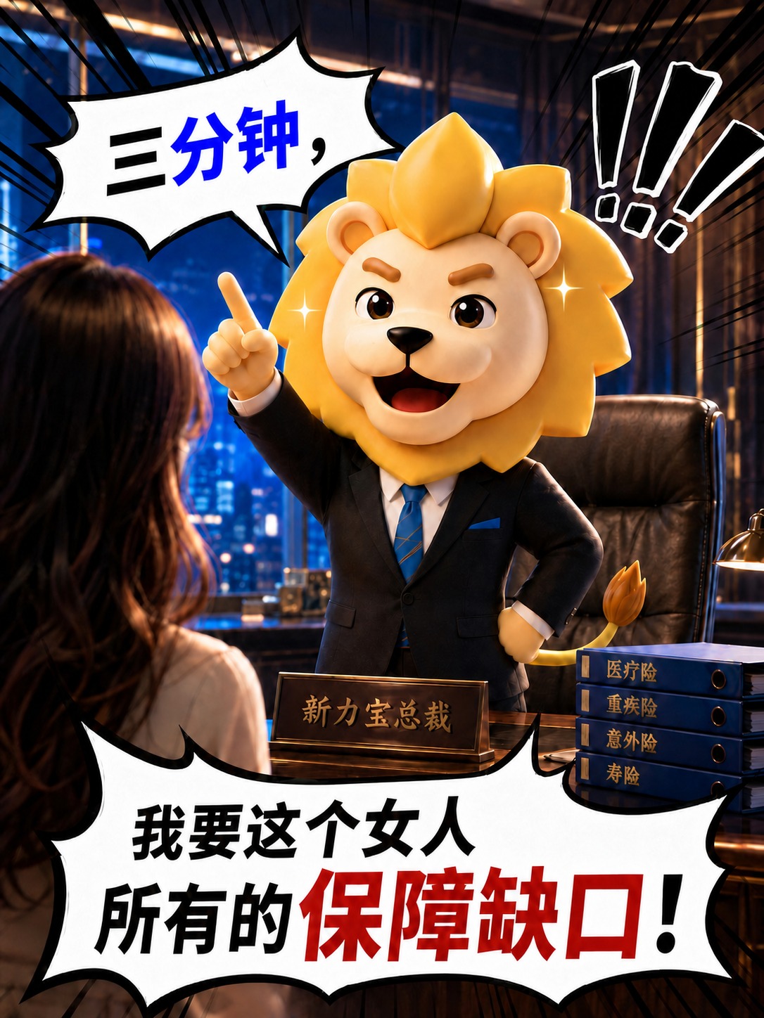 去掉狮子西装领口的金色金属司徽，将该处西装面料修复为与周围一致… - 图片创意预览