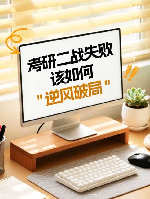 考研二战经验知识科普分享指南桌面实景风小红书封面预览效果