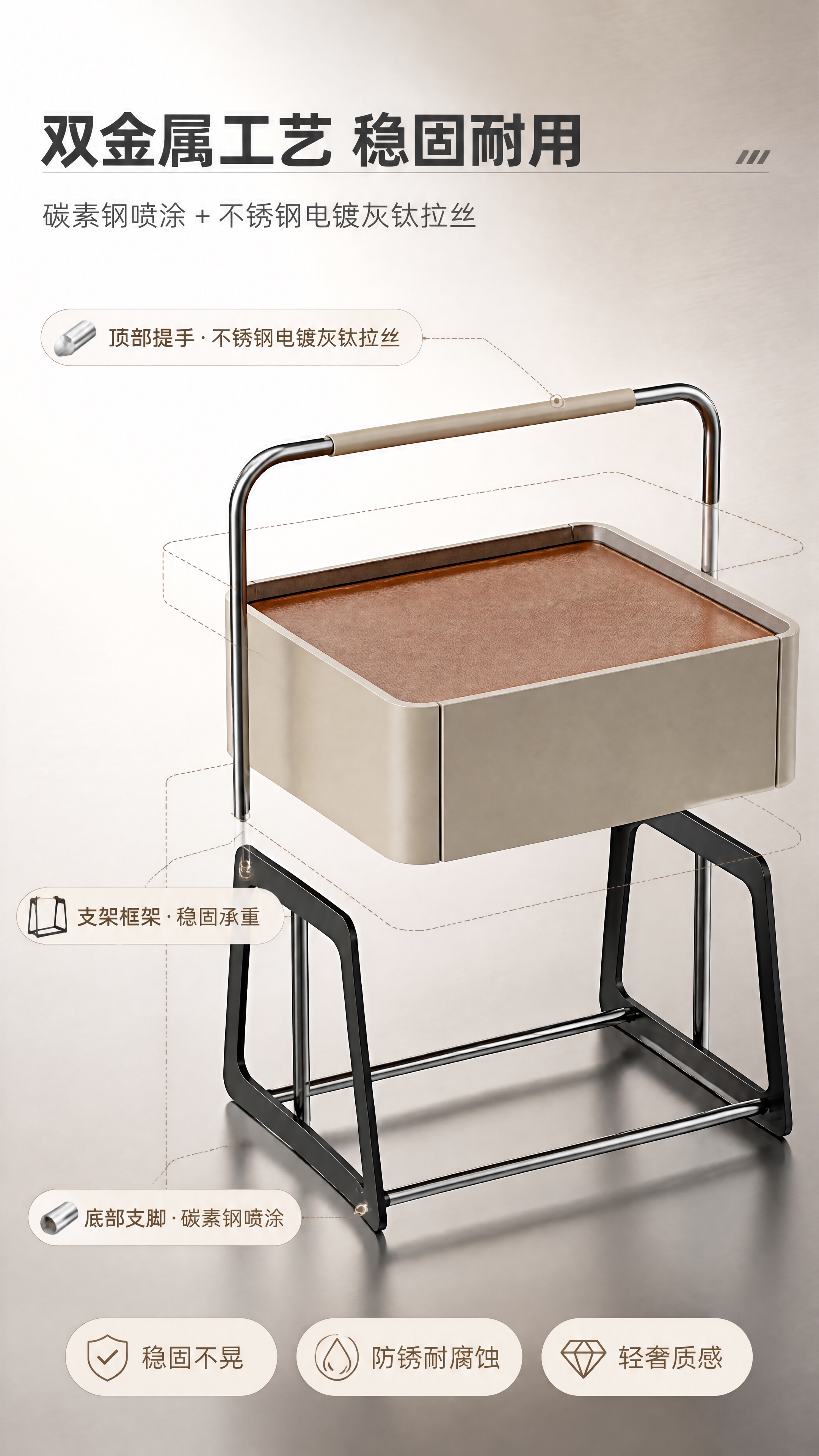 [商品] 使用【图1】DL-8815床头柜；保留浅卡其马鞍皮台… - 图片创意预览