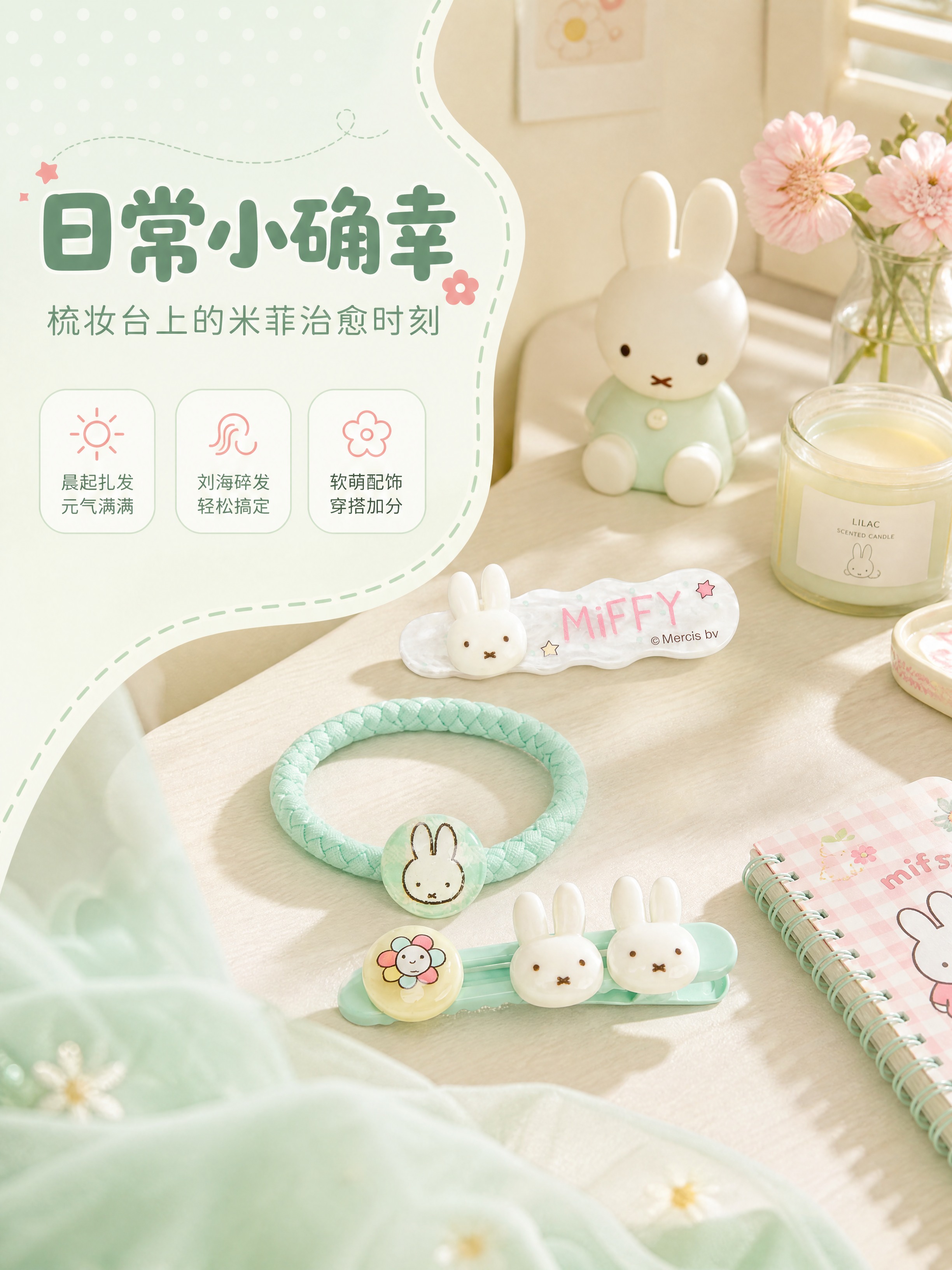 [商品] 使用【图2】米菲发饰三件套单品组合；保留每件单品的结… - 图片创意预览