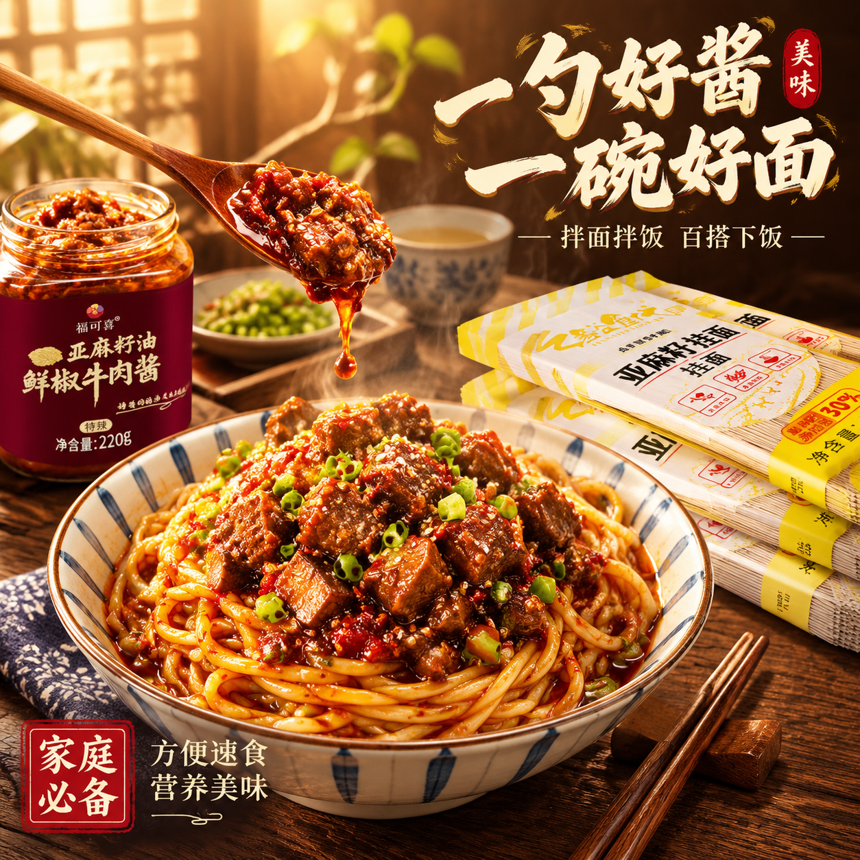 [主图-3] 场景食用 家庭餐桌拌面场景 生活方式代入 [统一… - 图片创意预览