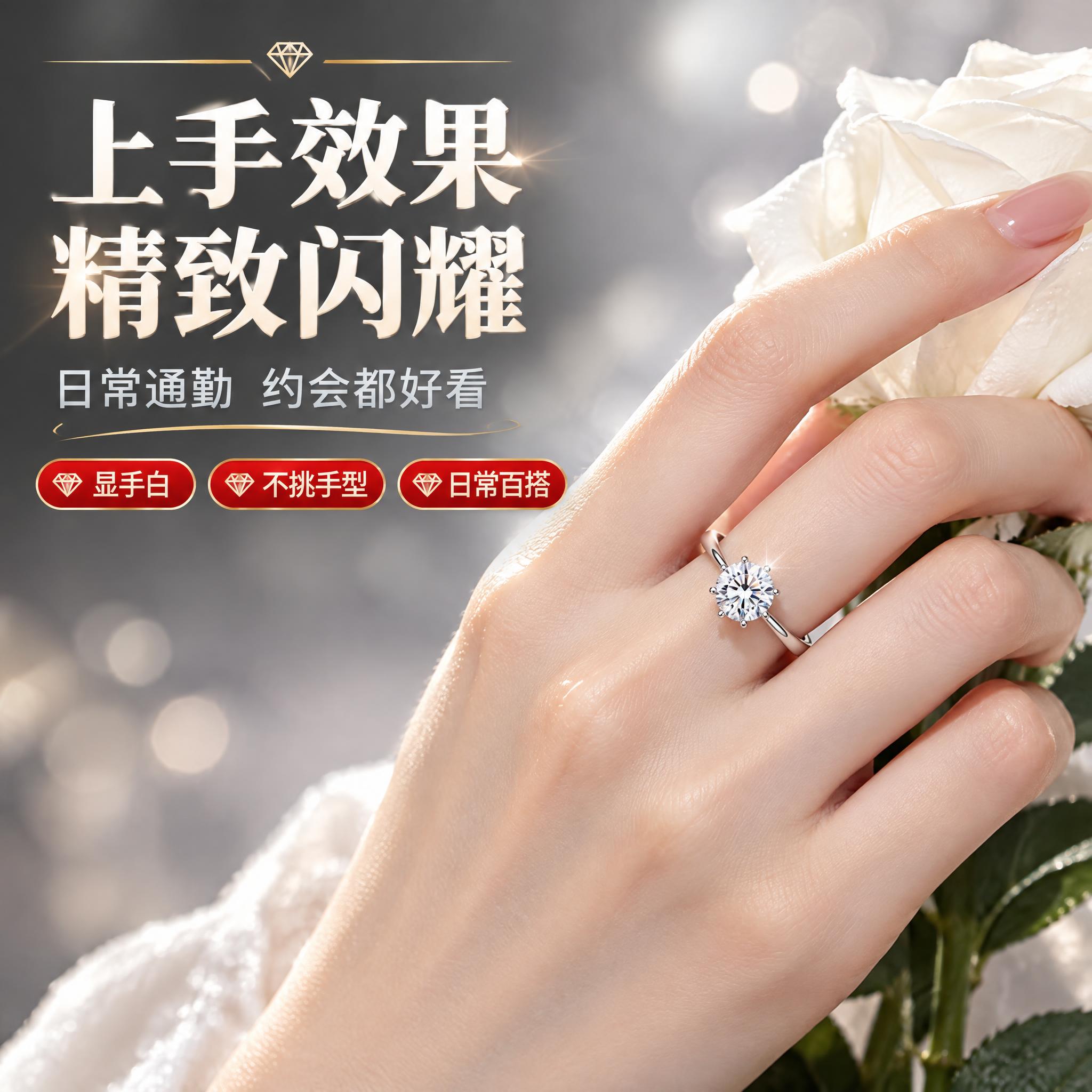 [主图-3 S925银组] 佩戴展示 上手效果。 [统一基调]… - 图片创意预览