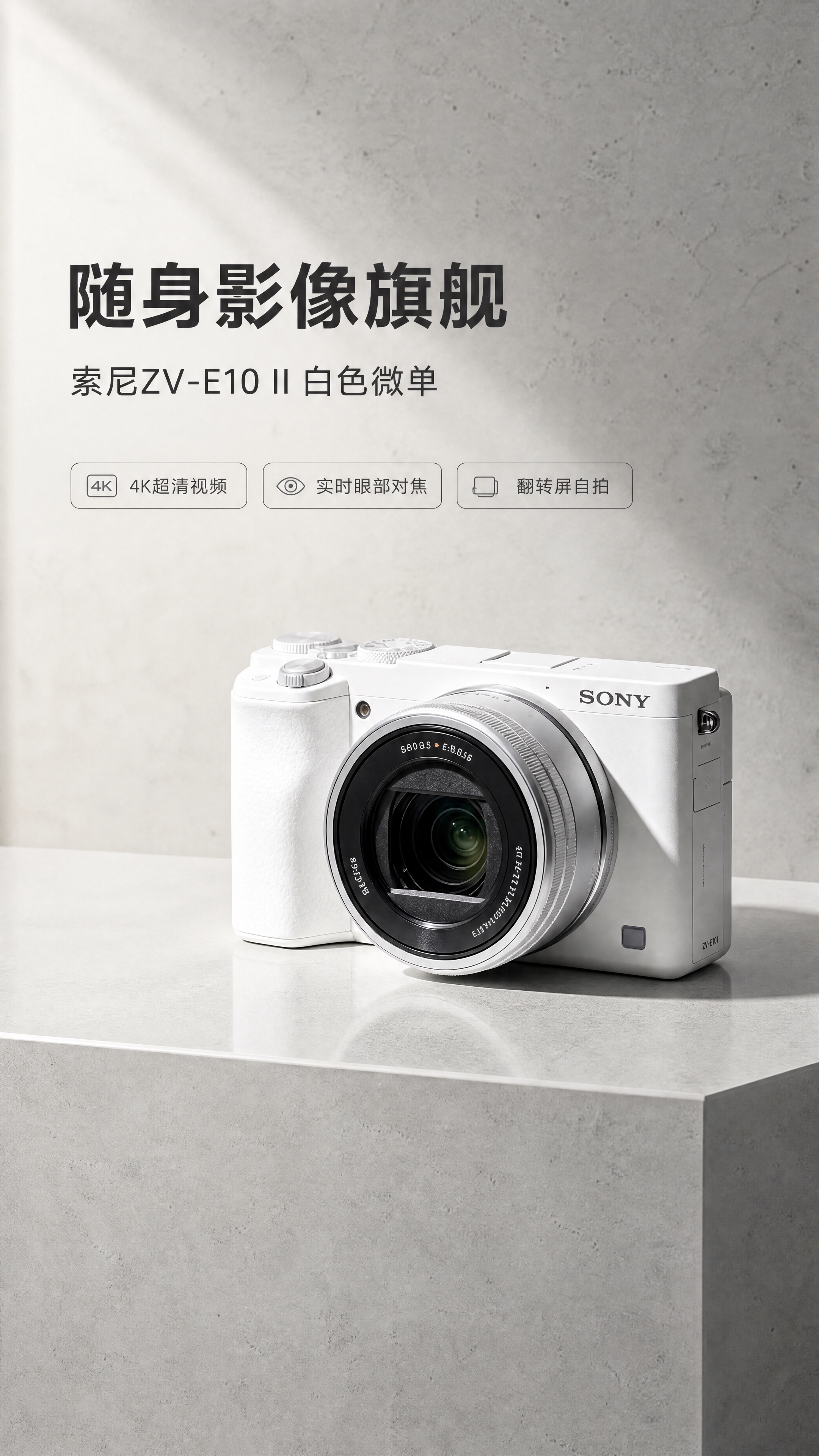 [商品] 使用【图1】索尼白色微单数码相机；保留白色机身、黑色… - 图片创意预览