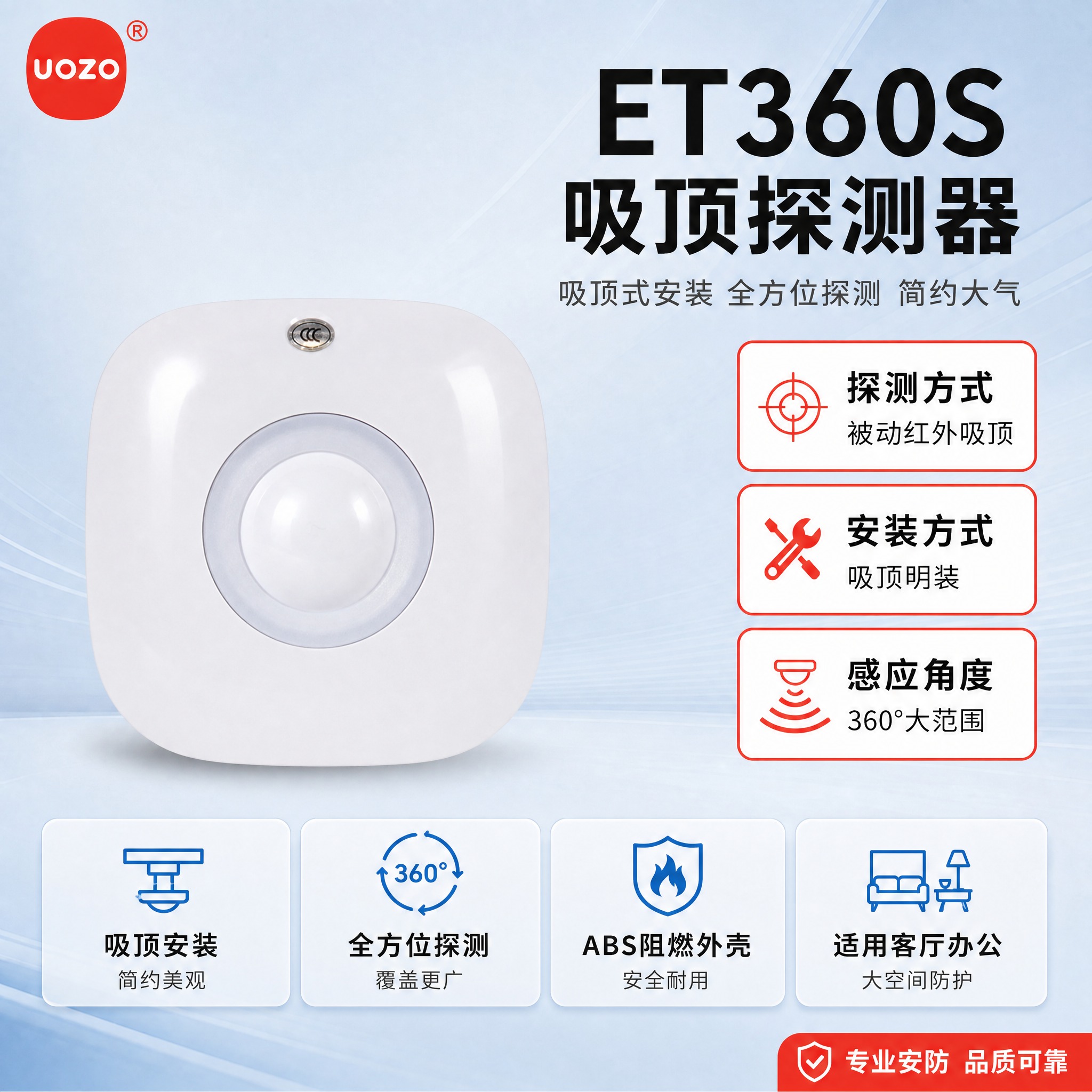 [主图-1] 首图：ET360S吸顶探测器产品主图，完全沿用参… - 图片创意预览
