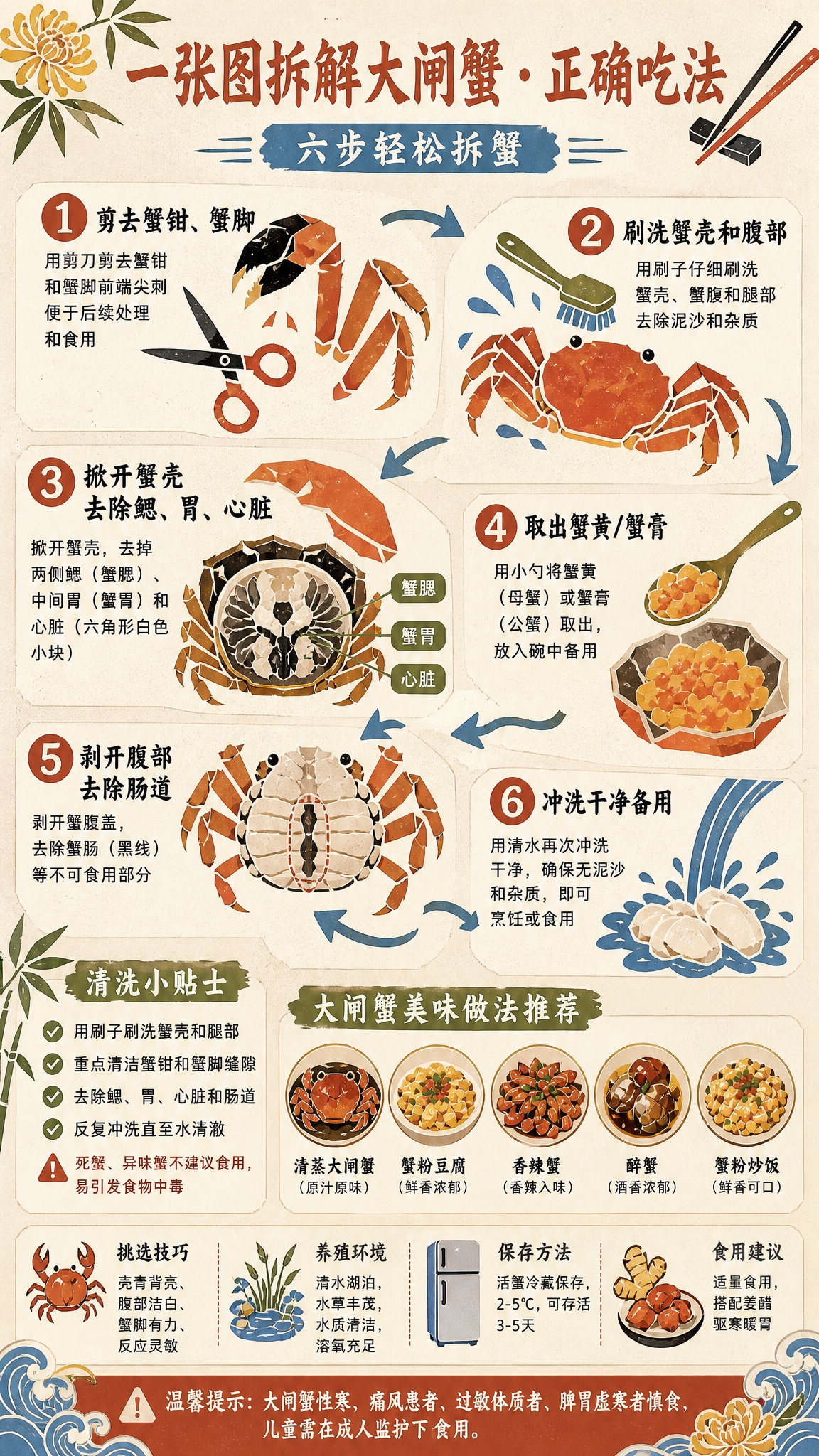 中式剪纸拼贴风格竖版信息图海报，9:16比例，2D扁平插画，纯… - 图片创意预览