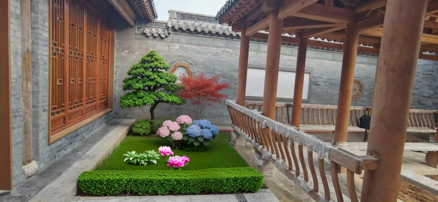 选中位置种植矾根预览效果