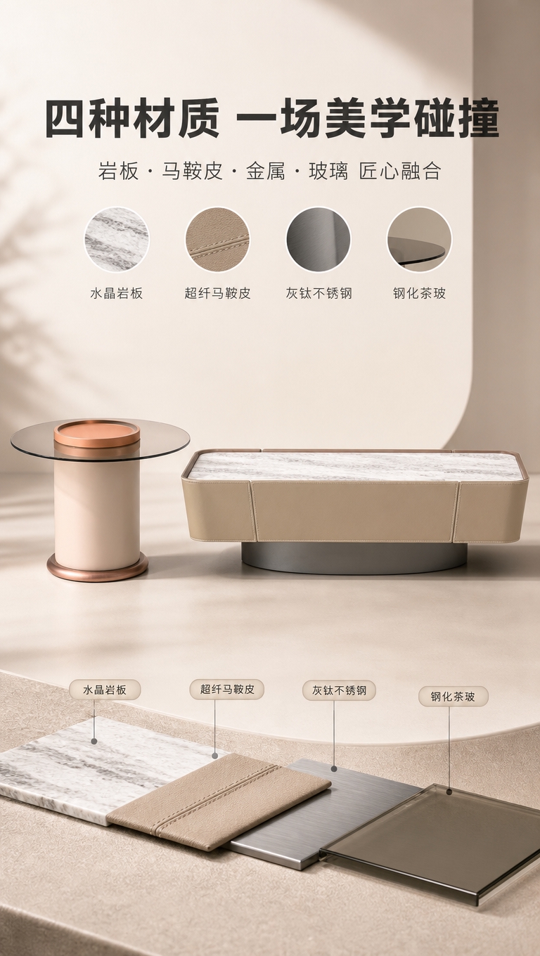 [商品] 使用【图1】右侧马鞍皮长几（DC-138C）和左侧小… - 图片创意预览