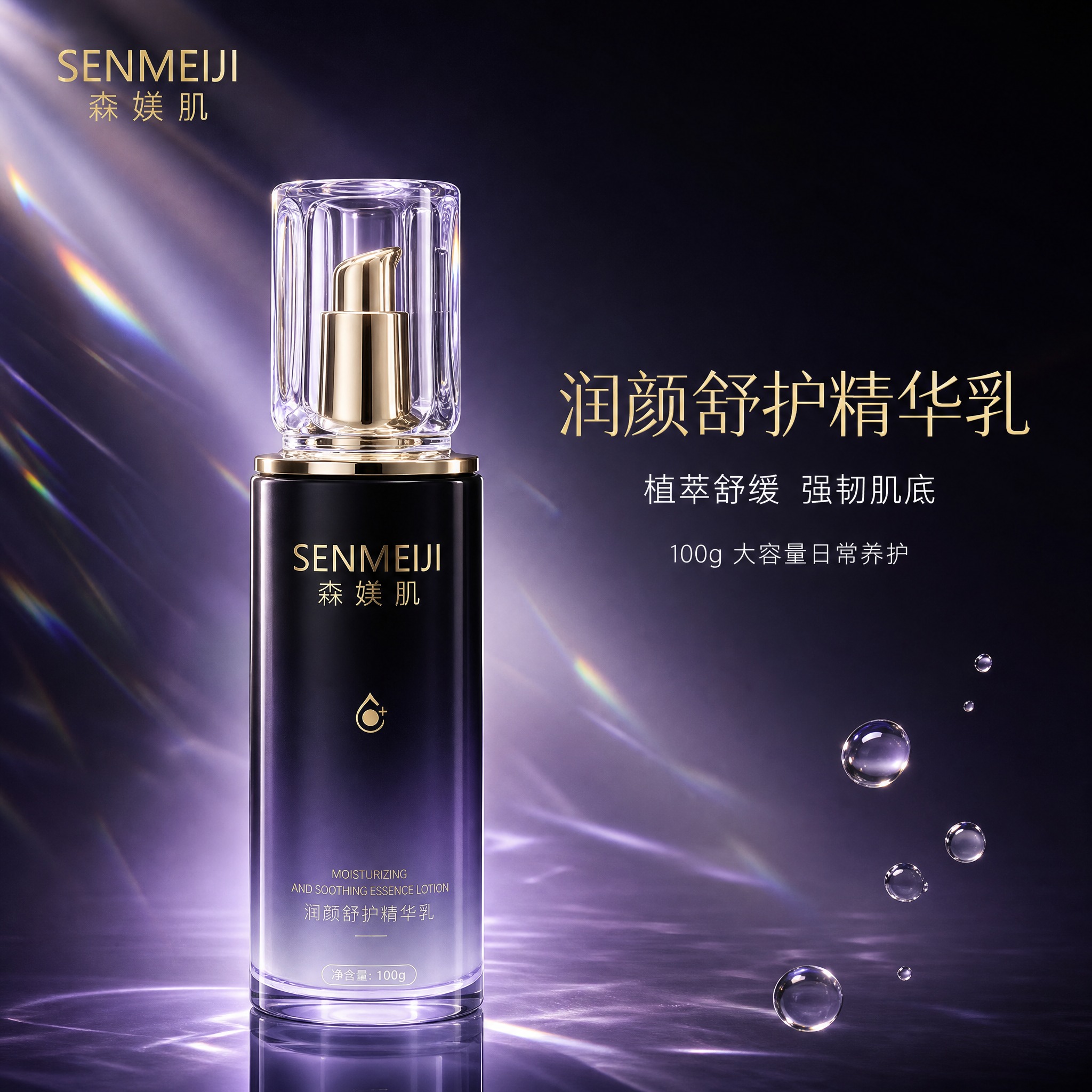 [主图-1] SENMEIJI森媄肌润颜舒护精华乳 首图品牌调… - 图片创意预览