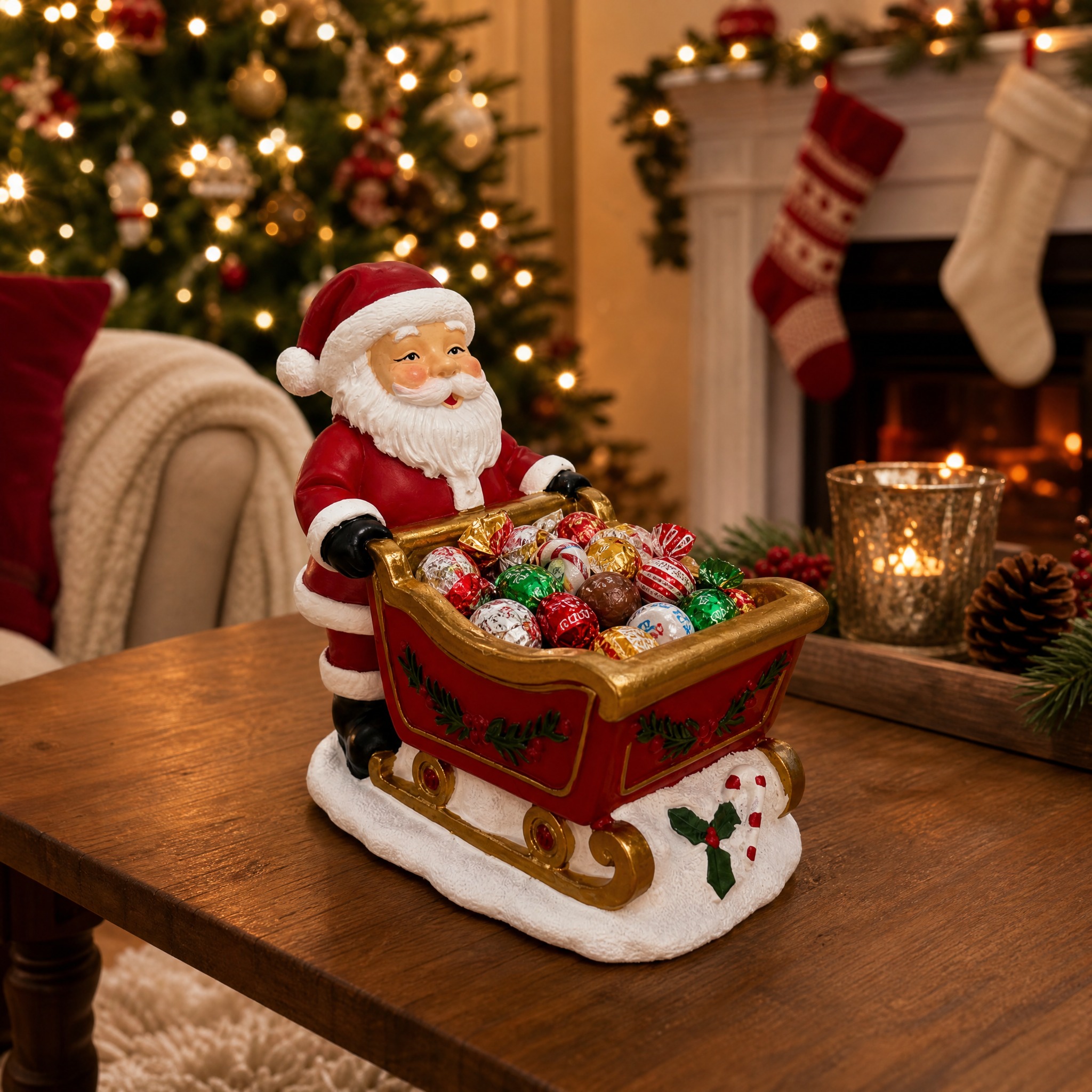 Santa Claus sleigh storage orna… - 图片创意预览