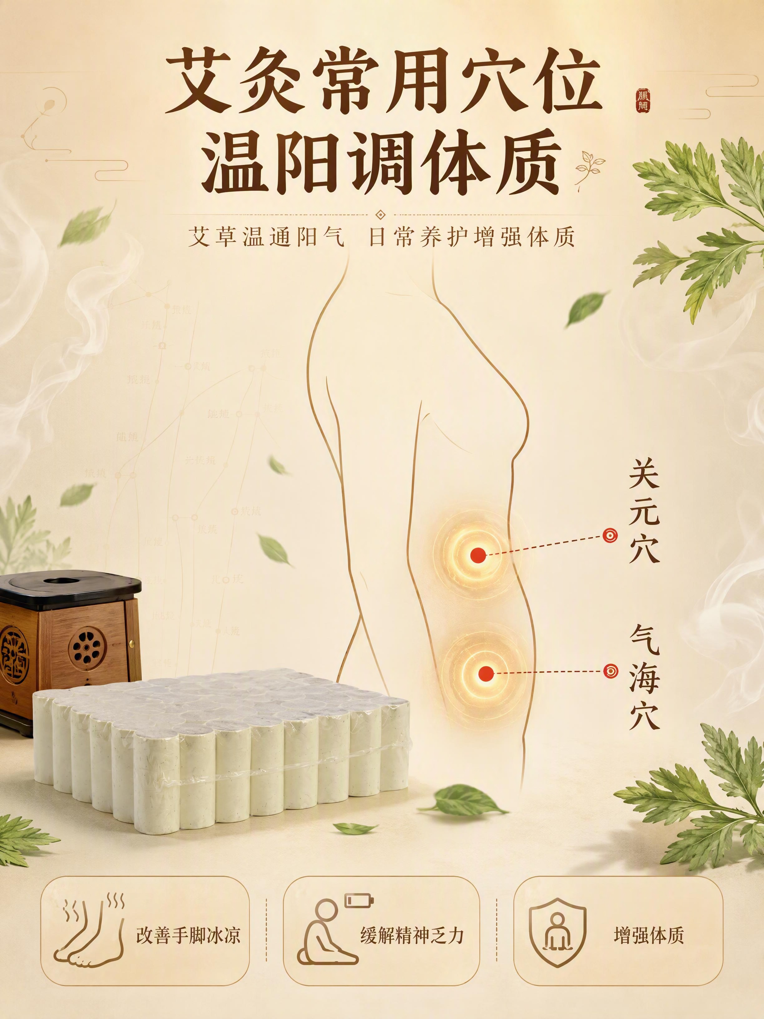 [第3张] 详情页温阳调理穴位示意页-艾灸穴位图解+产品展示。… - 图片创意预览