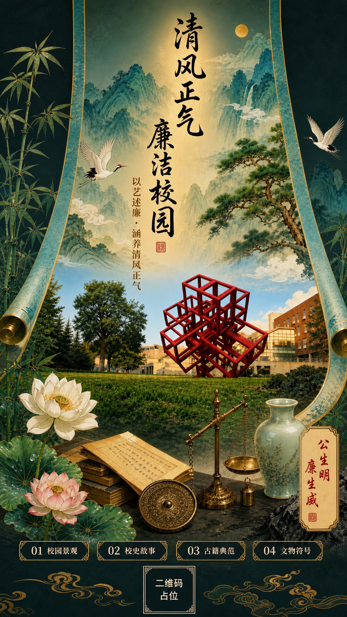基于图一海报进行配色与视觉层级调整，保持原有画面结构、元素与全… - 图片创意预览