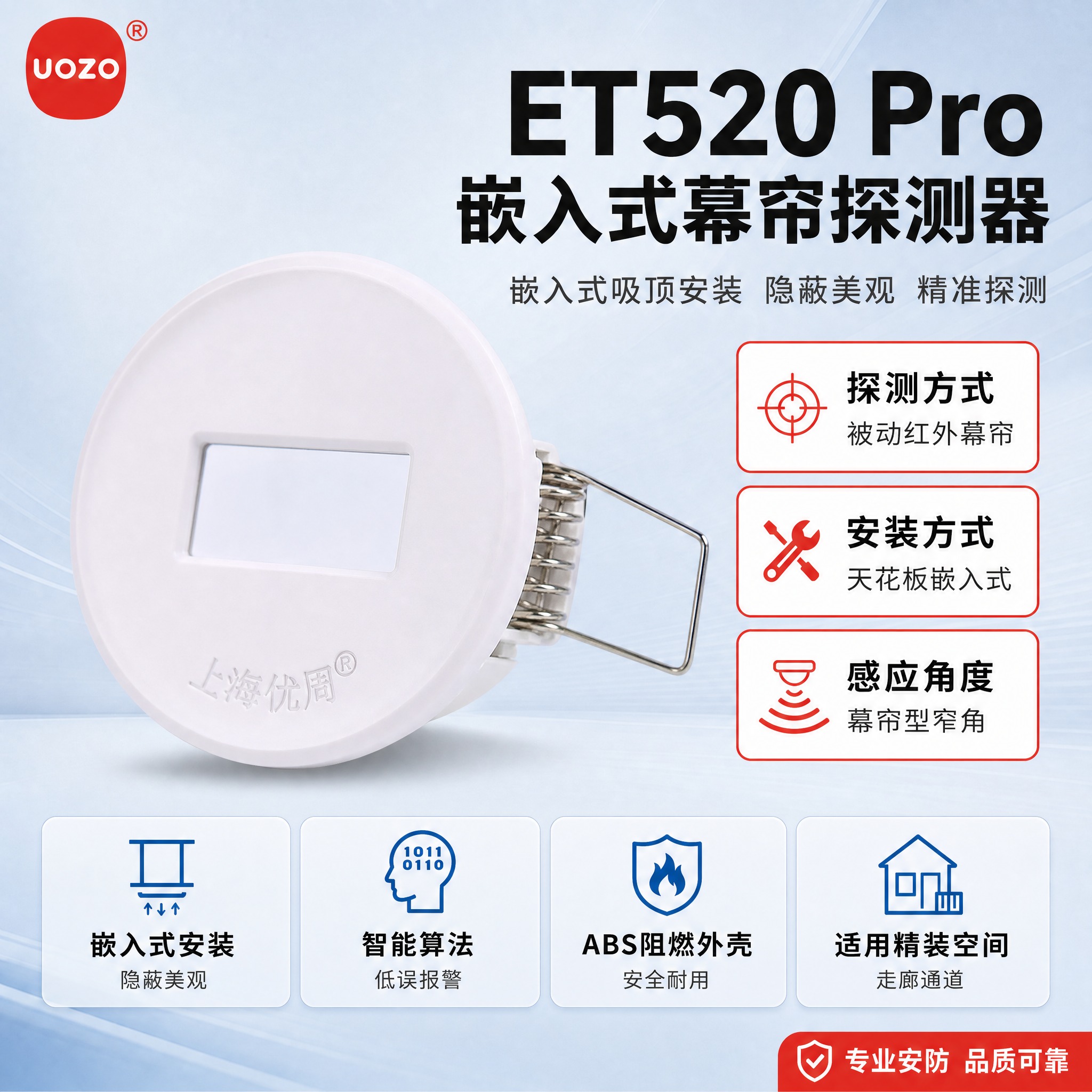 [主图-1] 首图：ET520 Pro嵌入式幕帘探测器产品主图… - 图片创意预览