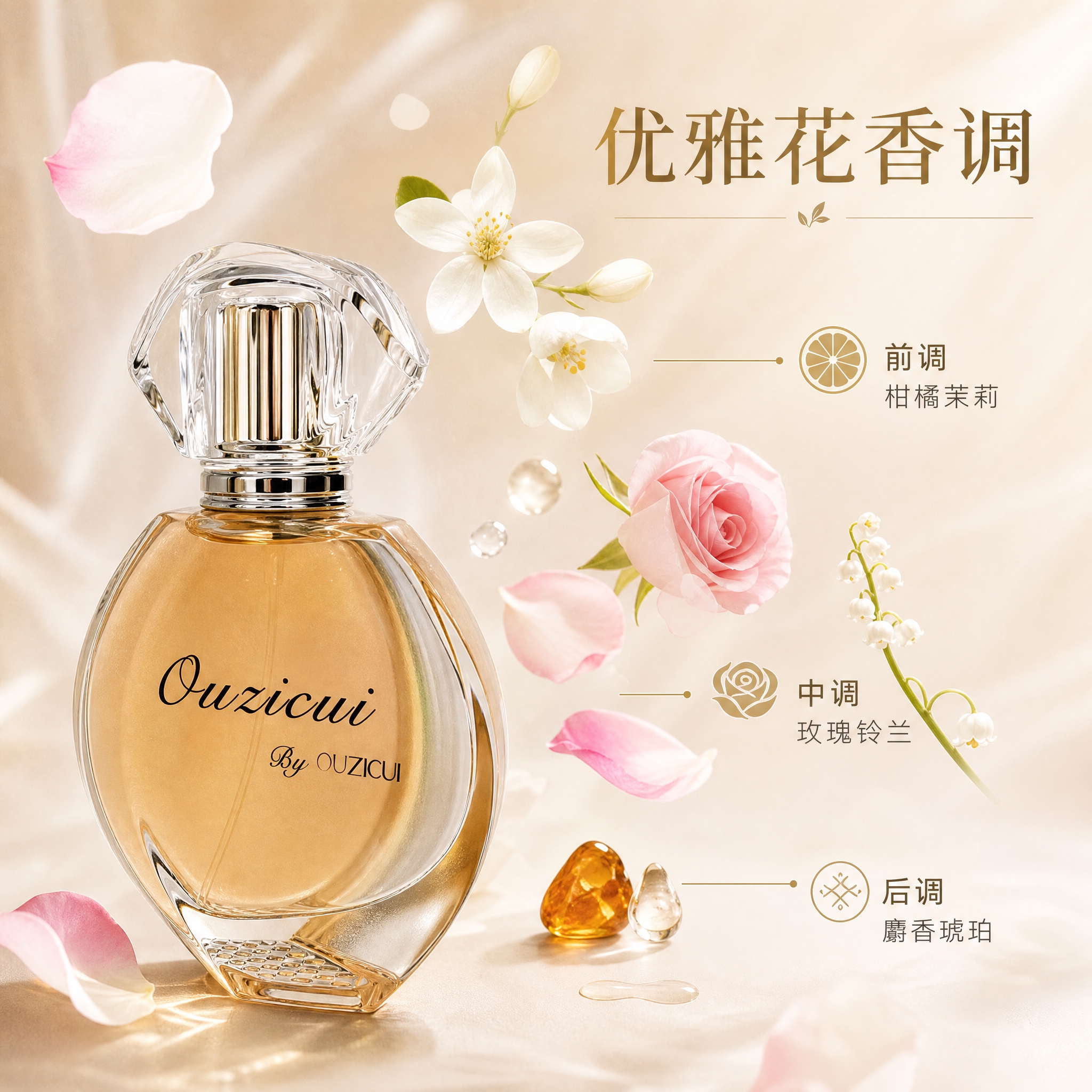 [主图-2] 核心香调与成分解析，展示香水的花香调构成与天然成… - 图片创意预览