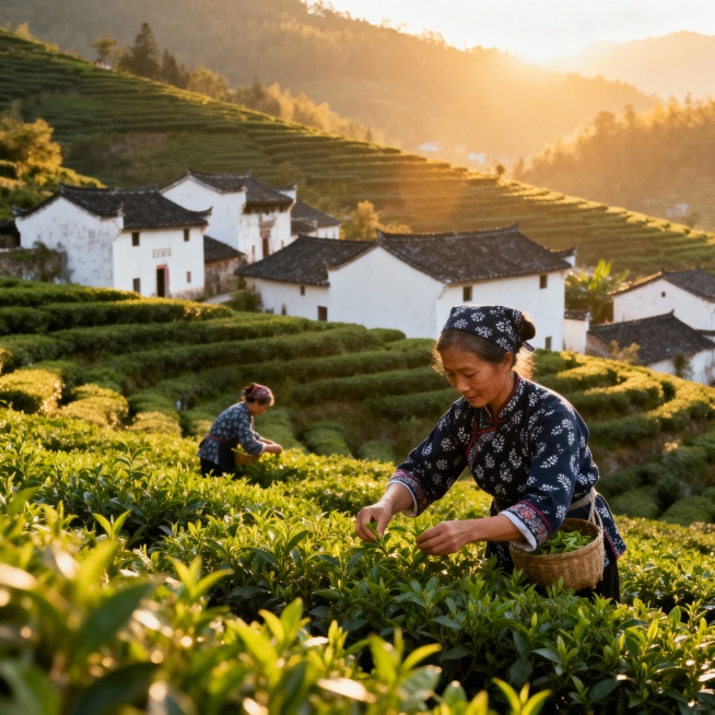 生成四张与梅州家乡主题相关的宣传图片（如风景，人文，未来想象图等），每张图片注明生成所用的提示词，并附简短设计说明预览效果